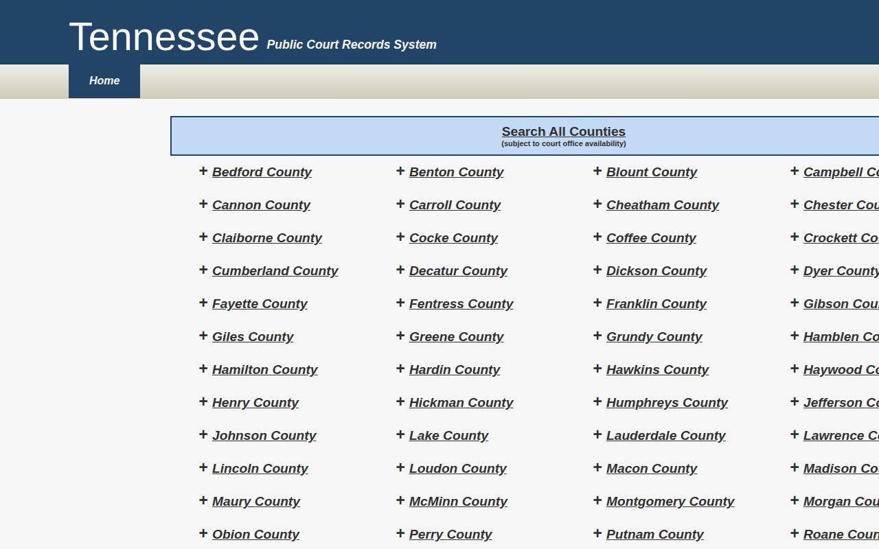 McNairy County released inmate court record search