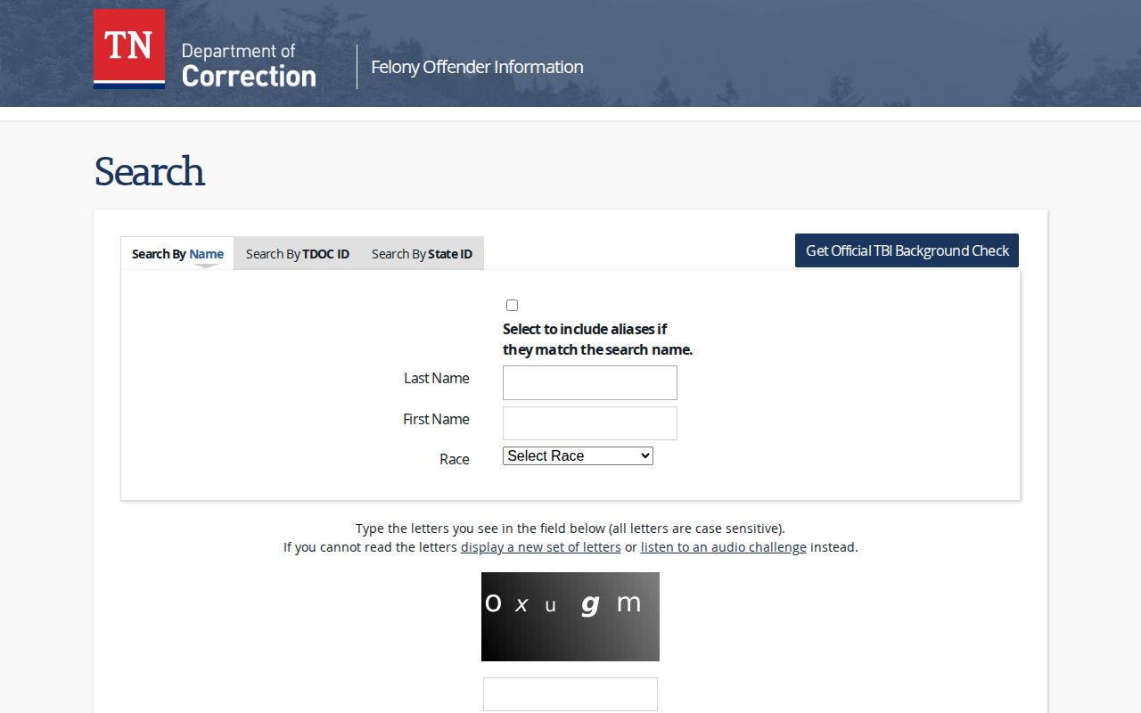 McNairy County projected release date lookup through TDOC FOIL