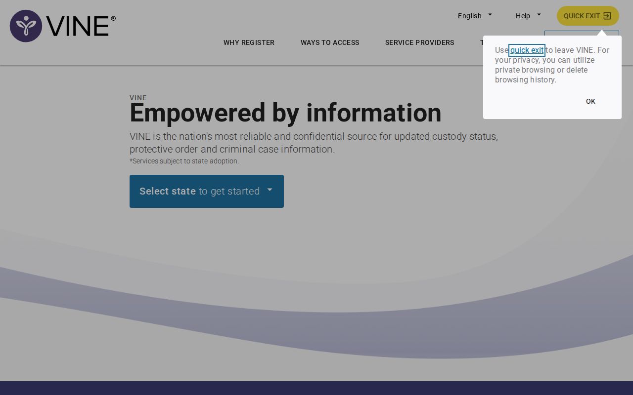 McNairy County VINELink inmate search on the Tennessee VINE site